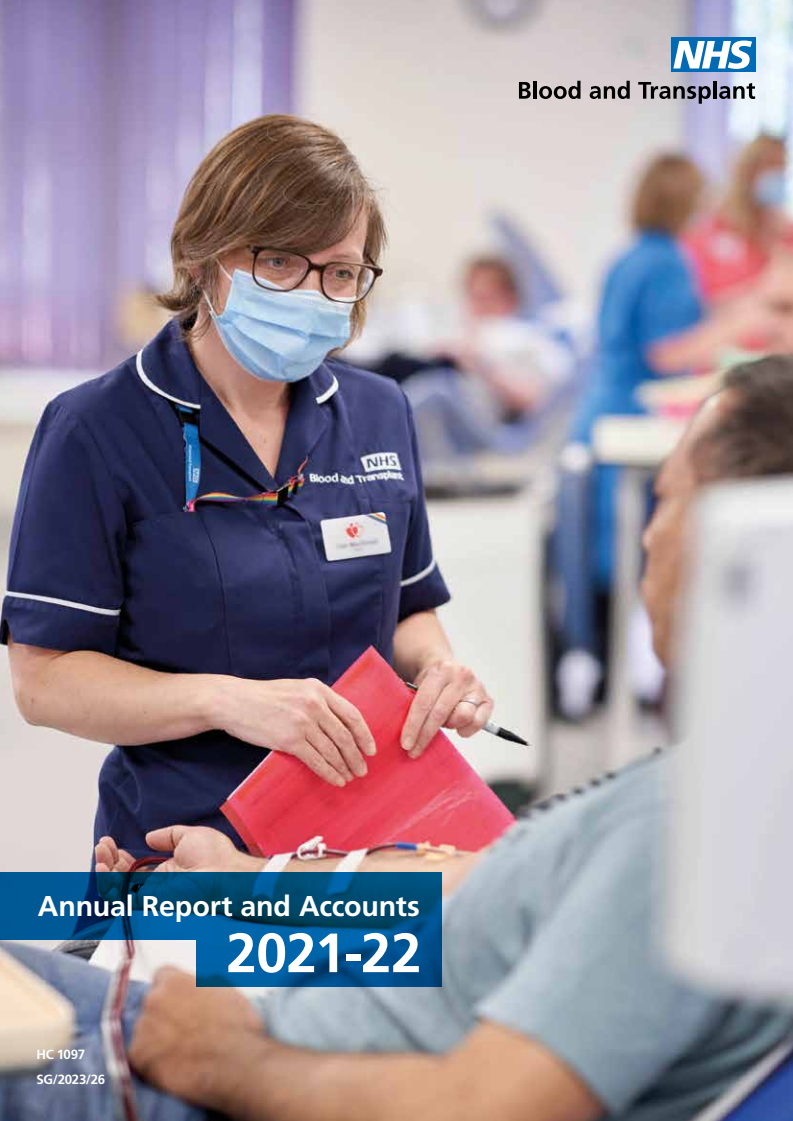 NHS Blood and Transplant: Annual Report and Accounts 2021-22