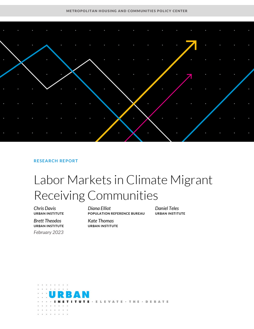 Labor Markets in Climate Migrant Receiving Communities