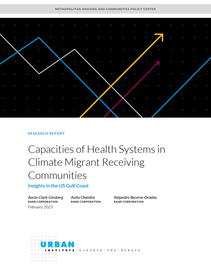 Capacities of Health Systems in Climate Migrant Receiving Communities: Insights in the US Gulf Coast