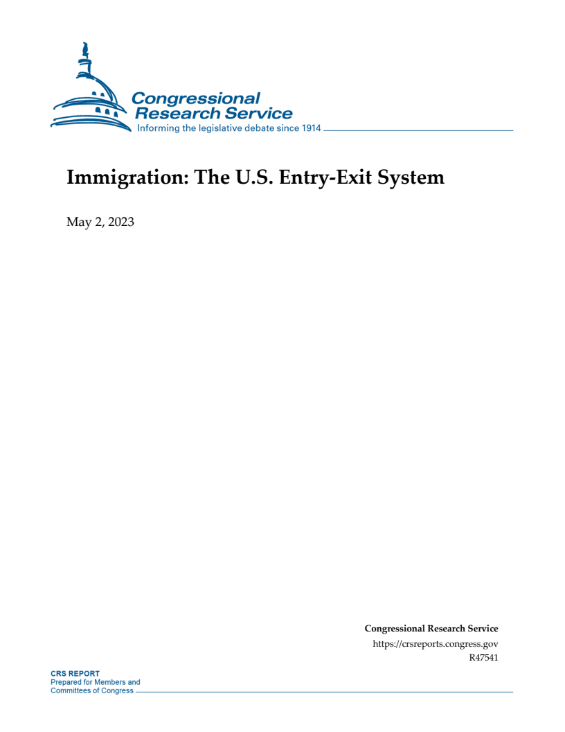 Immigration: The U.S. Entry-Exit System