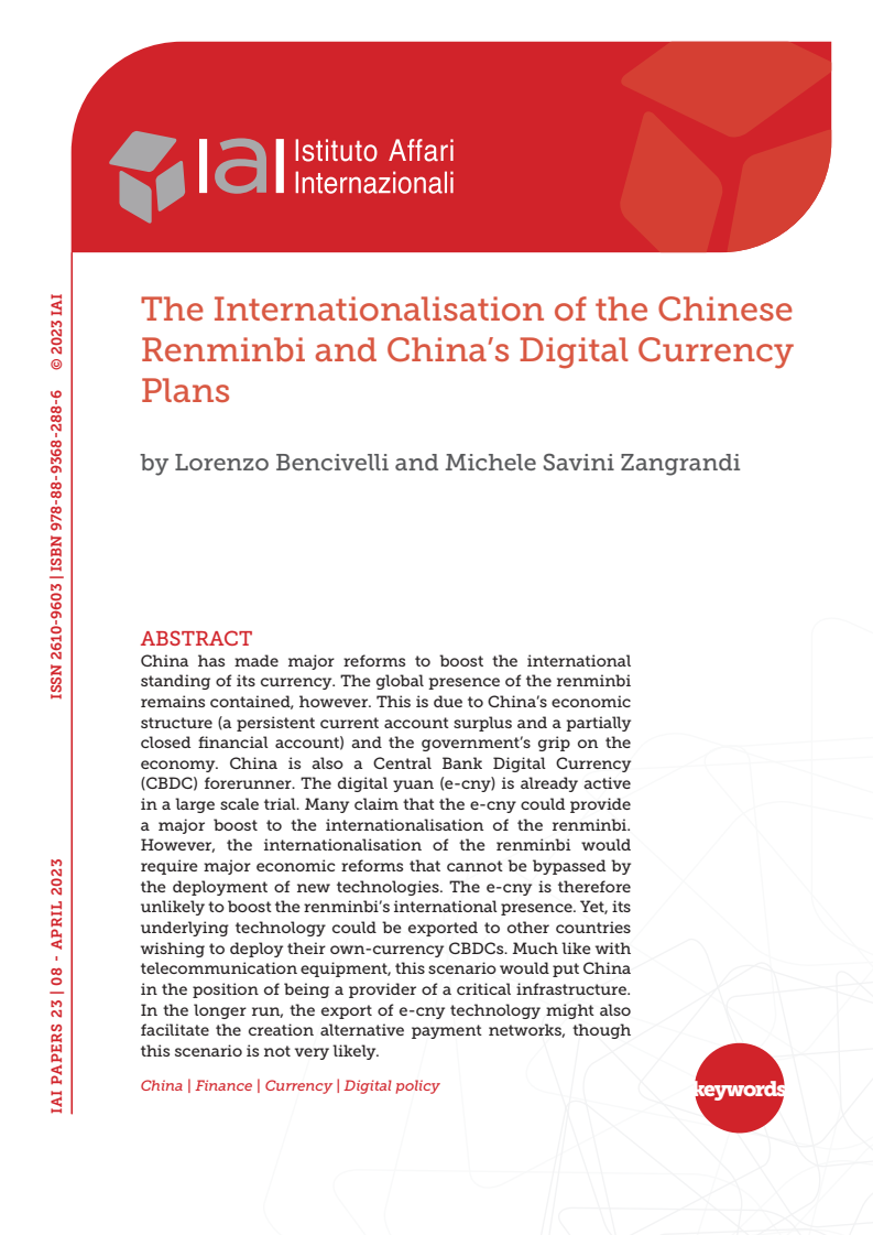 The Internationalisation of the Chinese Renminbi and China's Digital Currency Plans