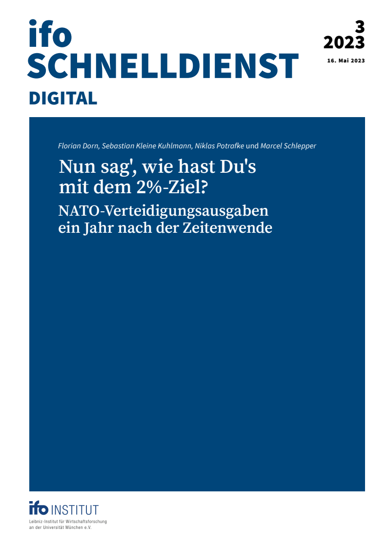 Nun sag', wie hast Du's mit dem 2%-Ziel?: NATO-Verteidigungsausgaben ein Jahr nach der Zeitenwende