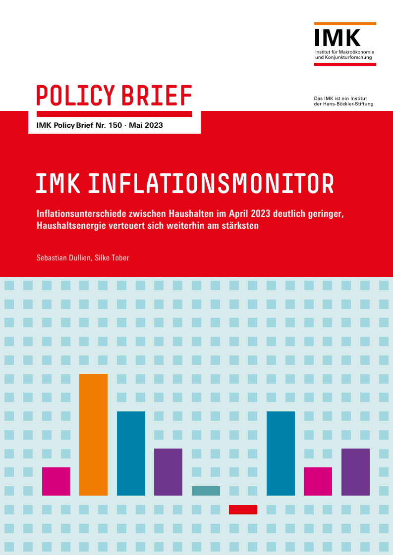 IMK Inflationsmonitor: Inflationsunterschiede zwischen Haushalten im April 2023 deutlich geringer, Haushaltsenergie verteuert sich weiterhin am stärksten