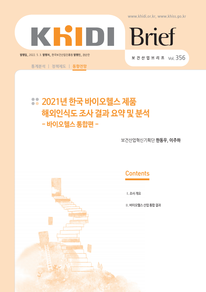 2021년 한국 바이오헬스 제품 해외인식도 조사 결과 요약 및 분석 : 바이오헬스 통합편