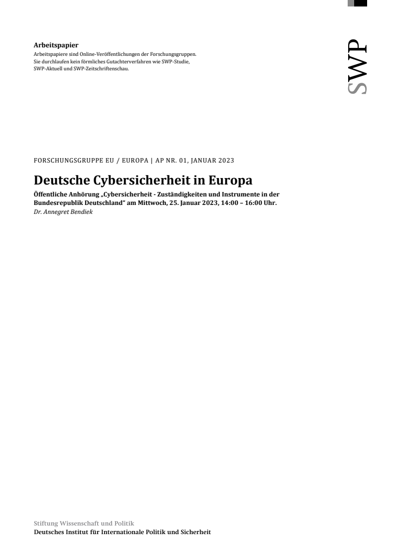 Deutsche Cybersicherheit in Europa