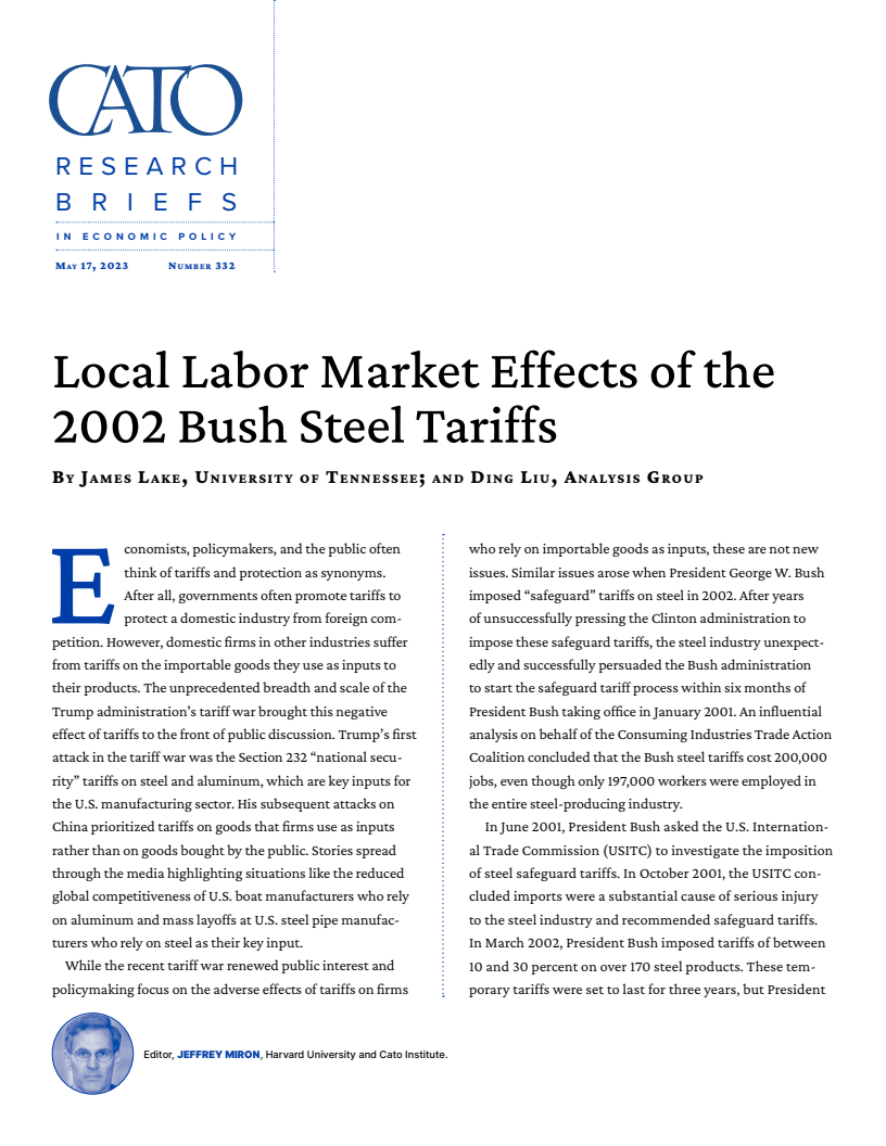 Local Labor Market Effects of the 2002 Bush Steel Tariffs