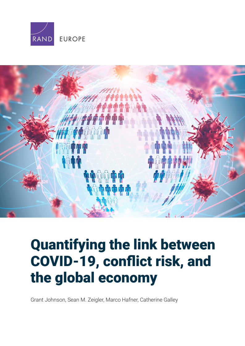 Quantifying the link between COVID-19, conflict risk, and the global economy