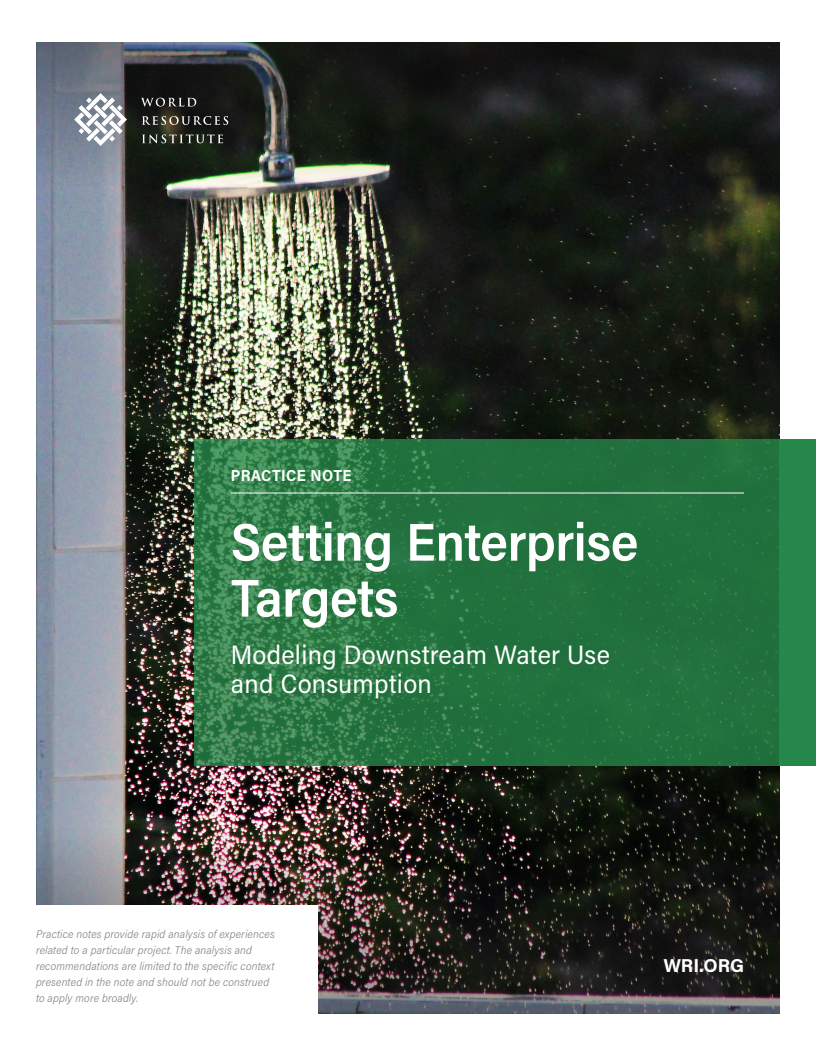 Setting Enterprise Targets: Modeling Downstream Water Use and Consumption