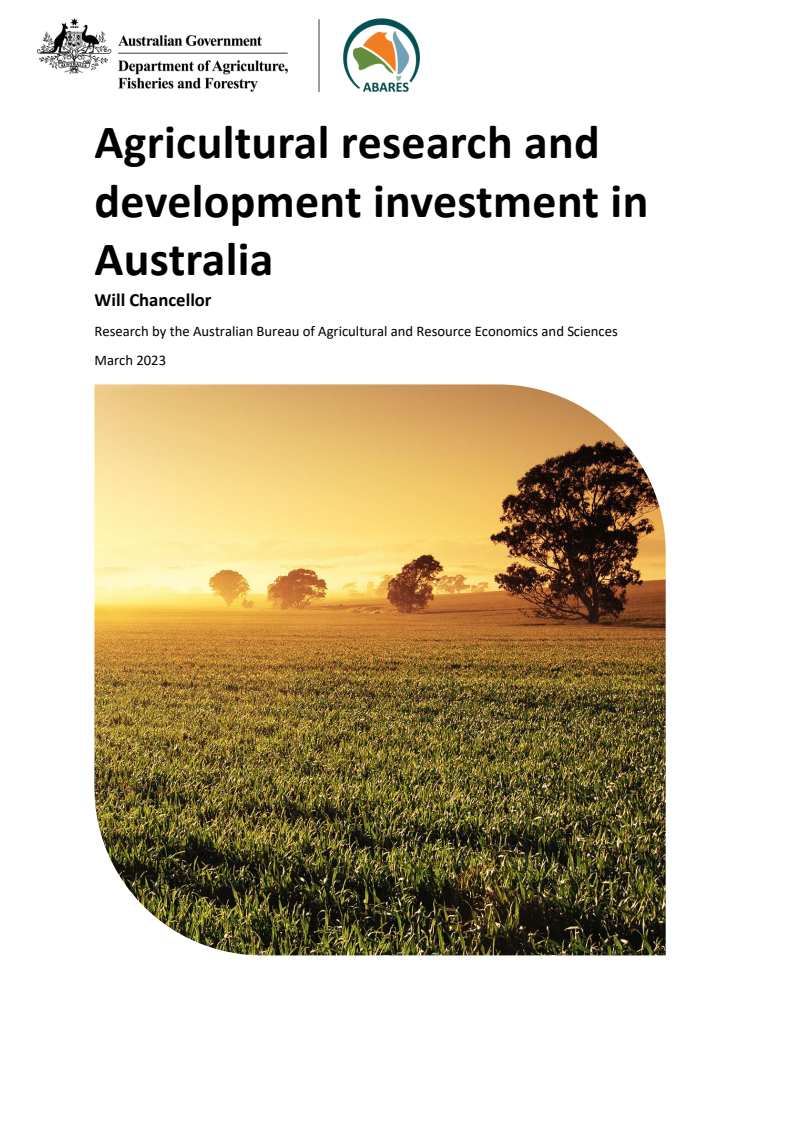 Agricultural research and development investment in Australia