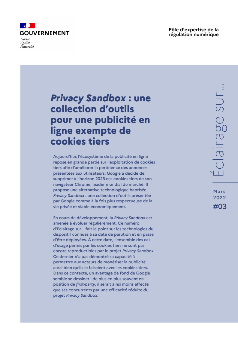 Privacy Sandbox: une collection d'outils pour une publicité en ligne exempte de cookies tiers