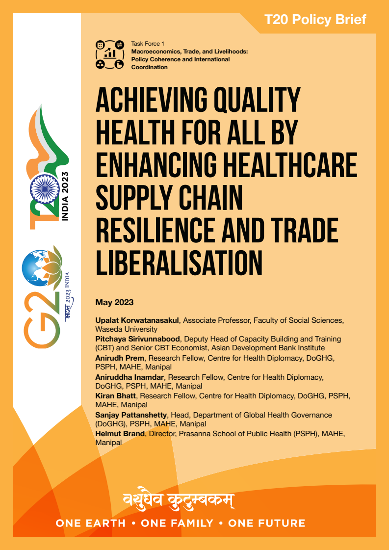 Achieving Quality Health for All by Enhancing Healthcare Supply Chain Resilience and Trade Liberalisation