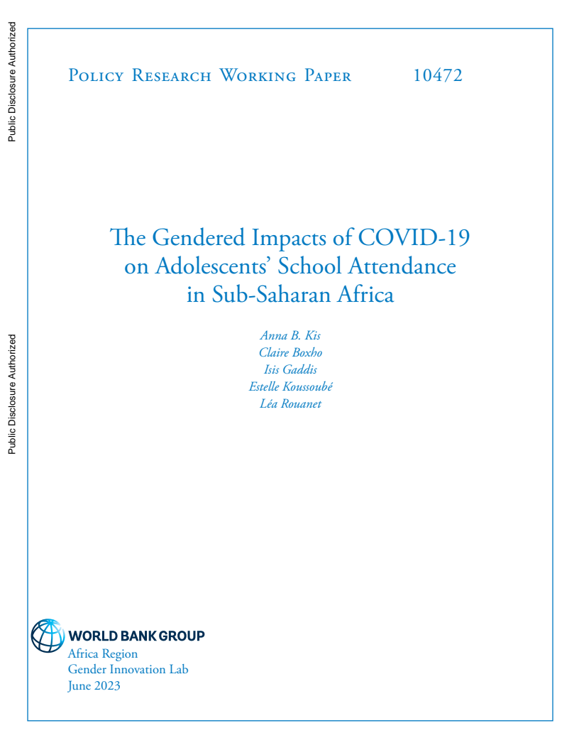 The Gendered Impacts of COVID-19 on Adolescents' School Attendance in Sub-Saharan Africa