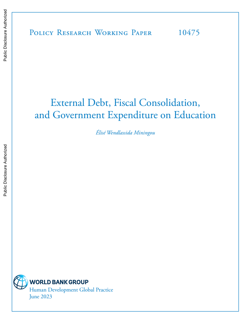 External Debt, Fiscal Consolidation, and Government Expenditure on Education