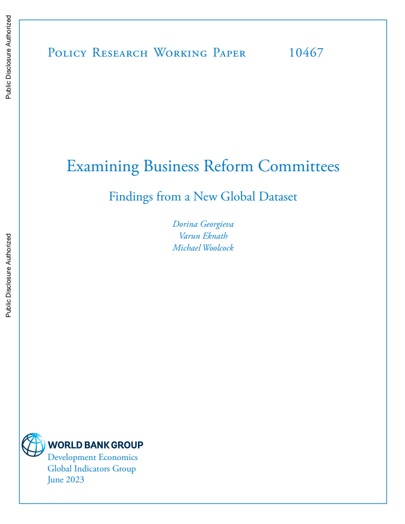 Examining Business Reform Committees: Findings from a New Global Dataset