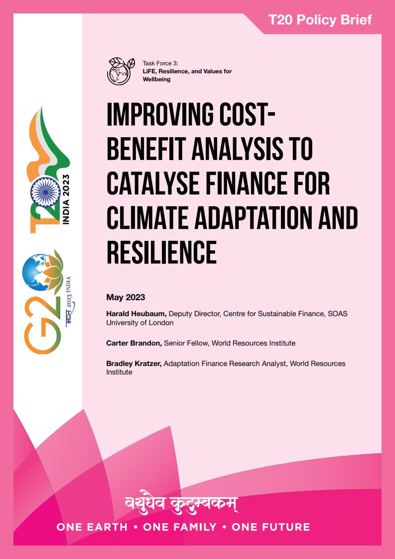 Improving Cost-Benefit Analysis to Catalyse Finance for Climate Adaptation and Resilience