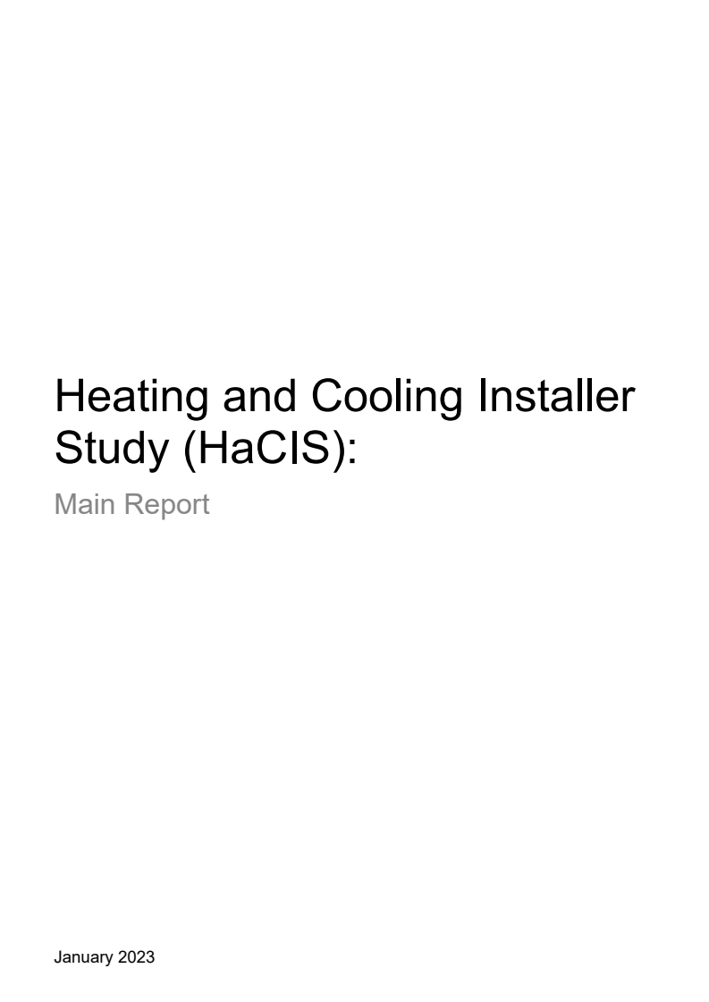 Heating and cooling installer study