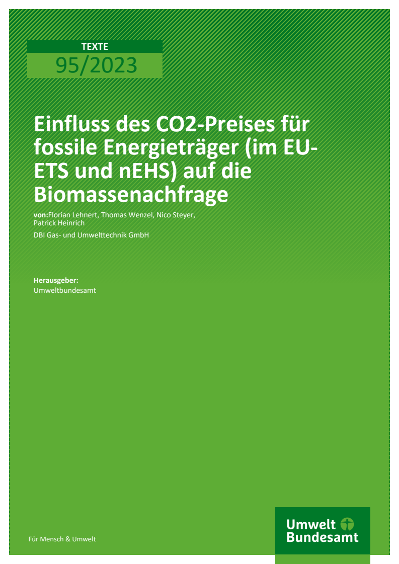 Einfluss des CO2-Preises für fossile Energieträger (im EUETS und nEHS) auf die Biomassenachfrage