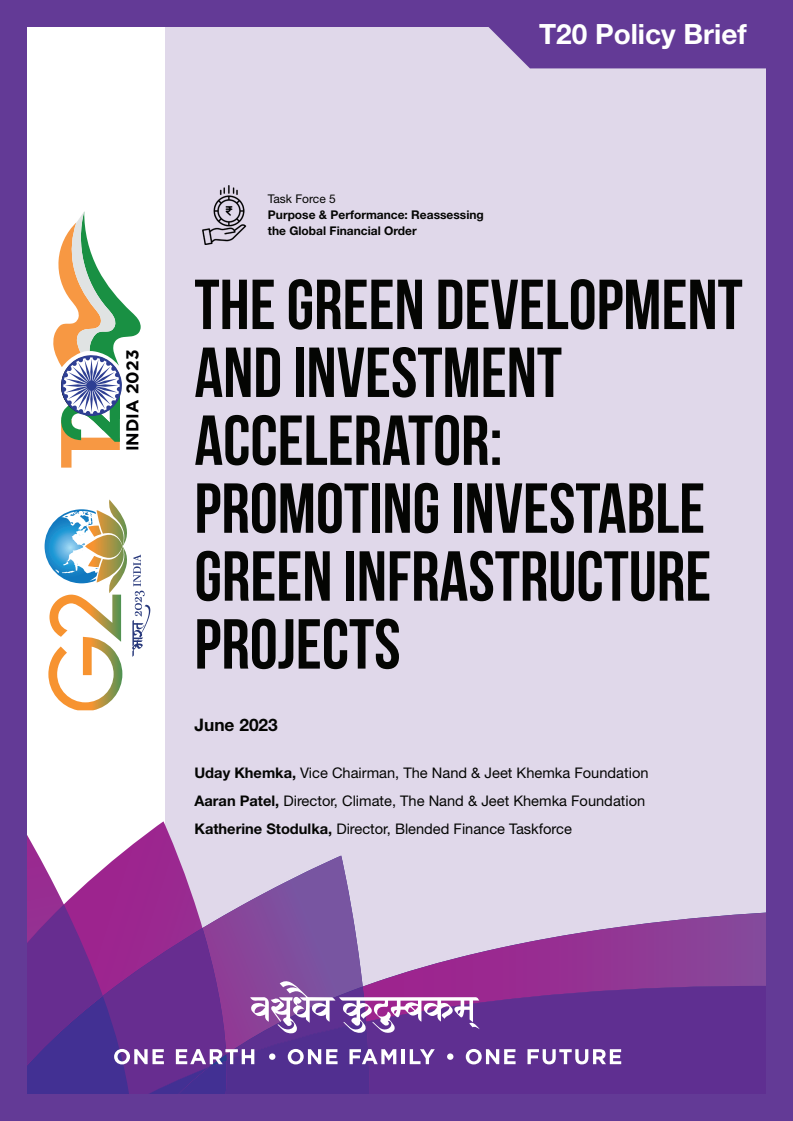 The Green Development and Investment Accelerator: Promoting Investable Green Infrastructure Projects