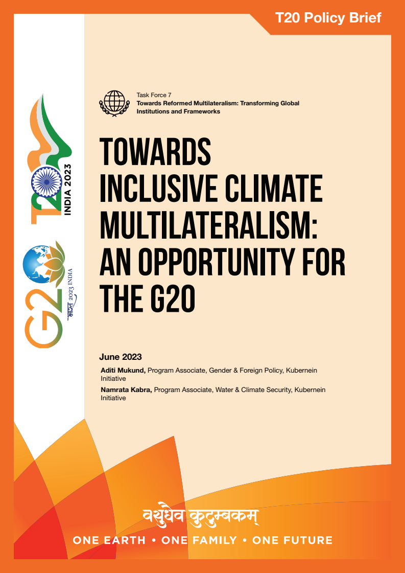Towards Inclusive Climate Multilateralism: An Opportunity for the G20