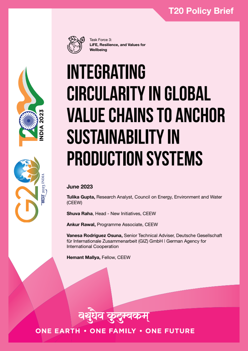 Integrating Circularity in Global Value Chains to Anchor Sustainability in Production Systems