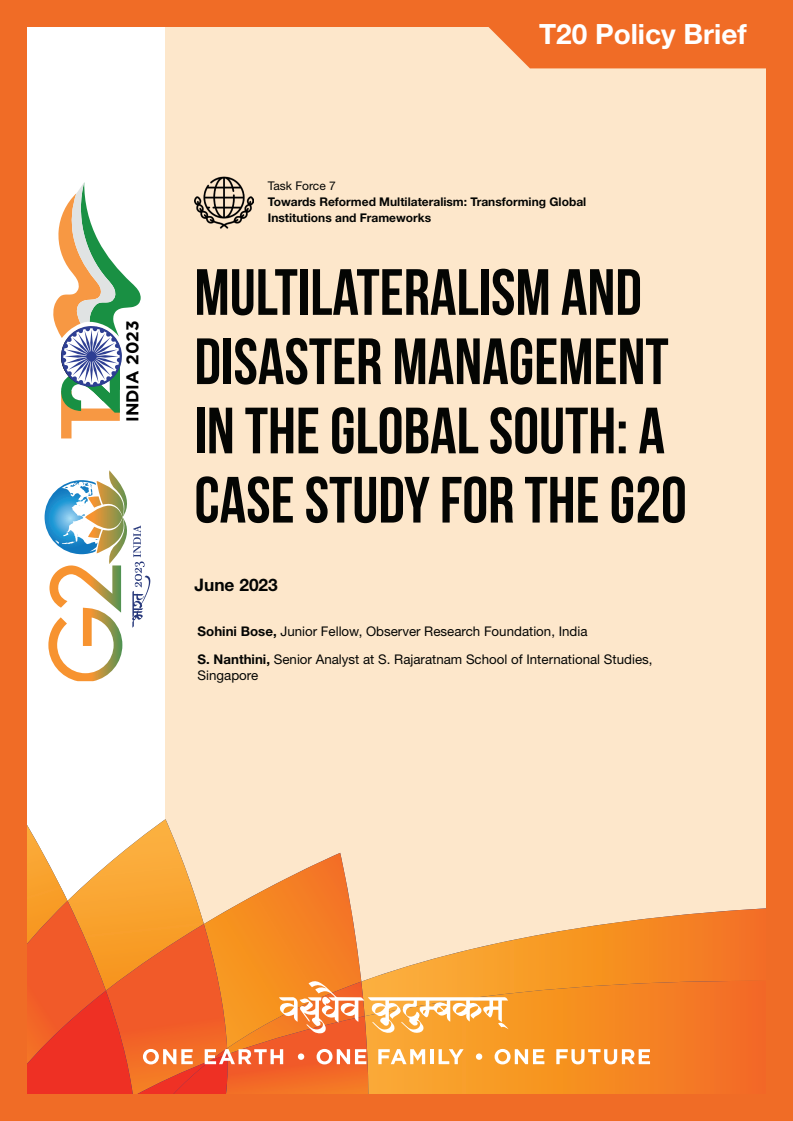 Multilateralism and Disaster Management in the Global South: A Case Study for the G20