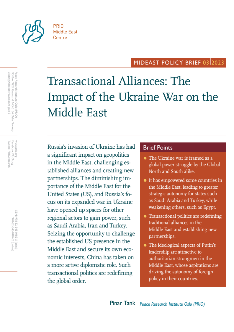 Transactional Alliances: The Impact of the Ukraine War on the Middle East