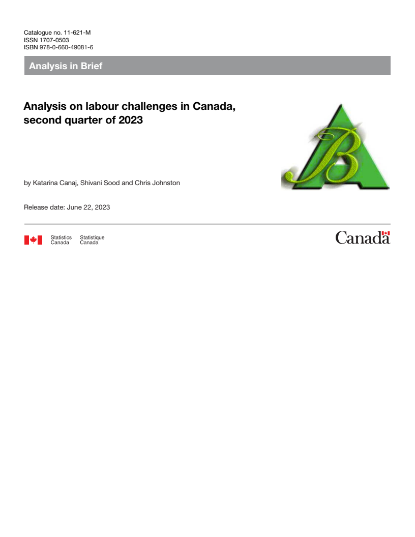 Analysis on labour challenges in Canada, second quarter of 2023