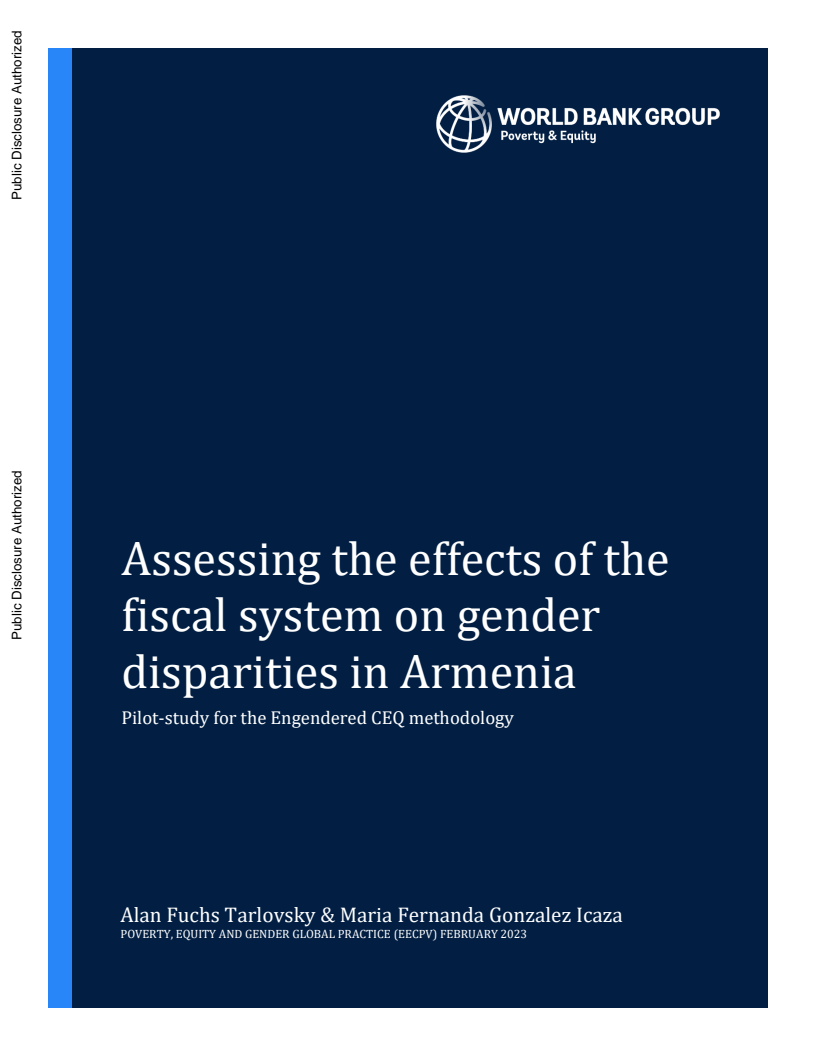 Assessing the Effects of the Fiscal System on Gender Disparities in Armenia: Pilot-Study for the Engendered CEQ Methodology