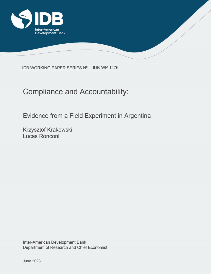Compliance and Accountability: Evidence from a Field Experiment in Argentina