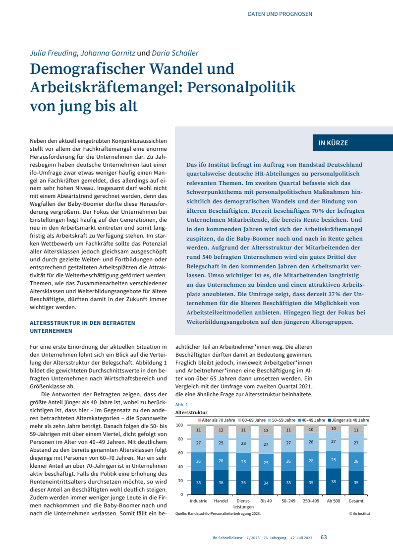Demografischer Wandel und Arbeitskräftemangel: Personalpolitik von jung bis alt