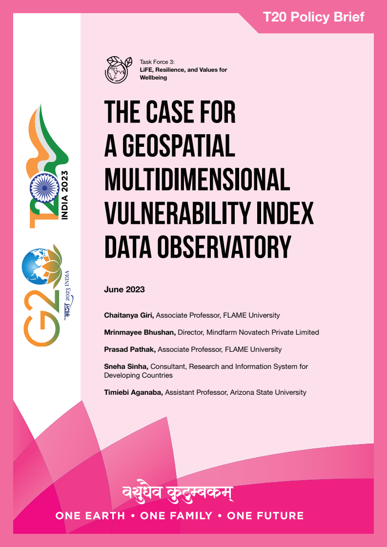 The Case for a Geospatial Multidimensional Vulnerability Index Data Observatory