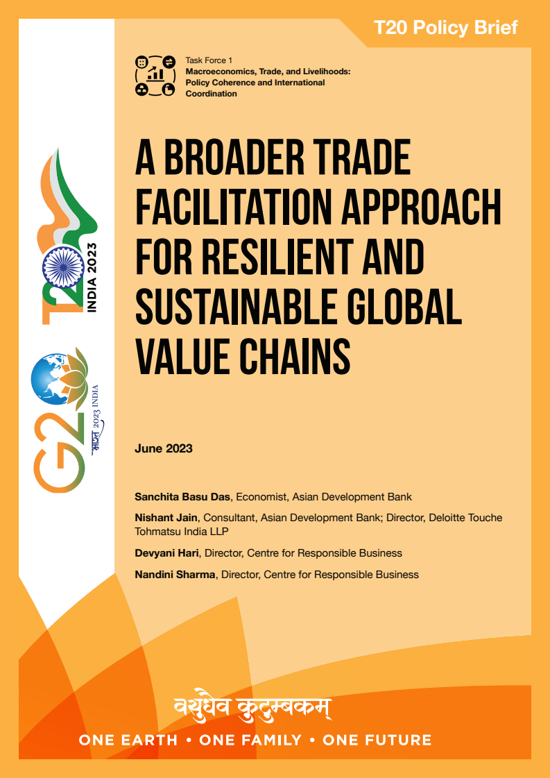 A Broader Trade Facilitation Approach for Resilient and Sustainable Global Value Chains
