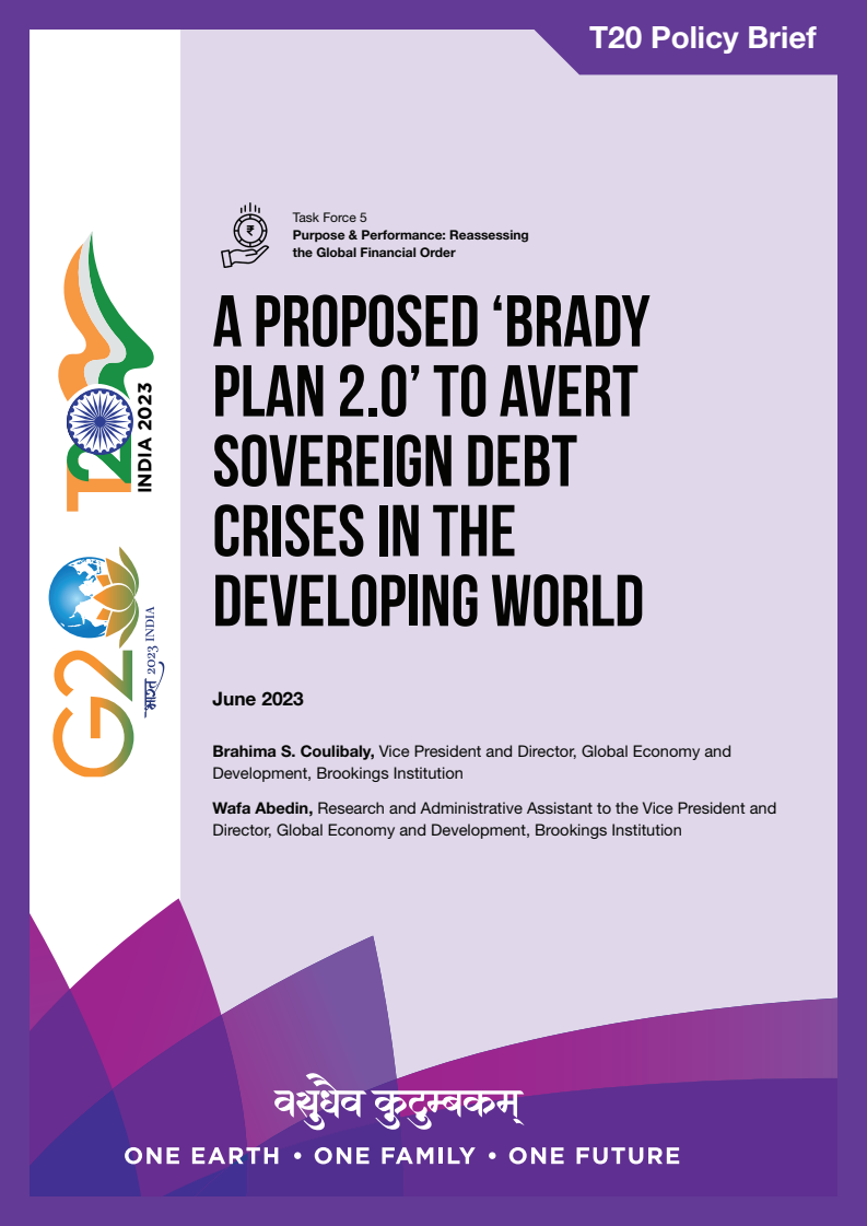 A Proposed 'Brady Plan 2.0' to Avert Sovereign Debt Crises in the Developing World