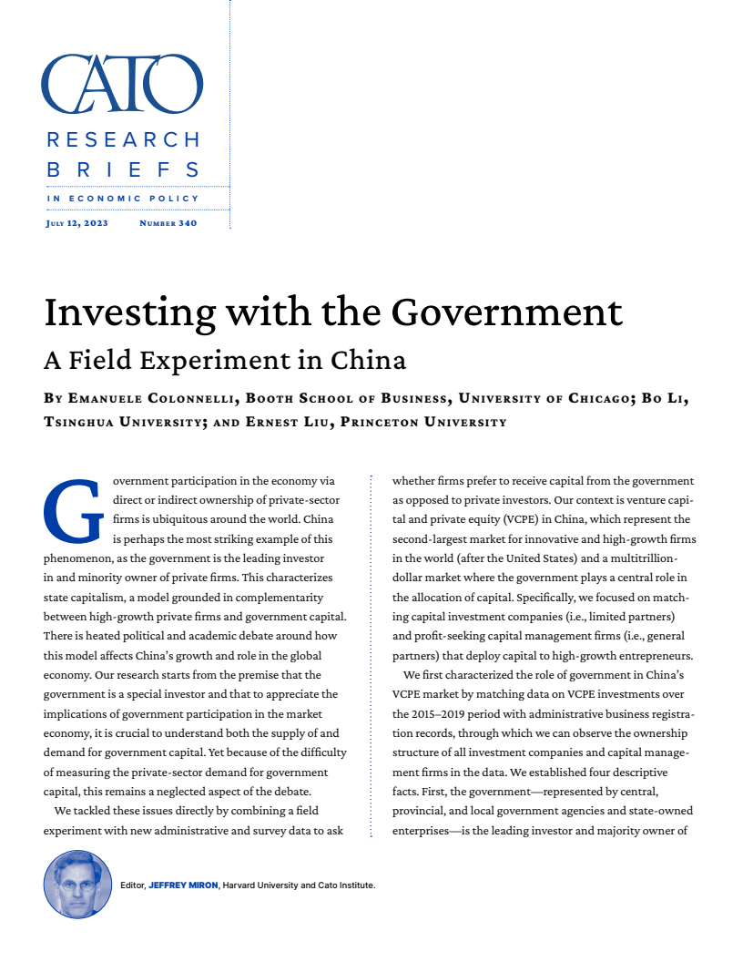 Investing with the Government: A Field Experiment in China