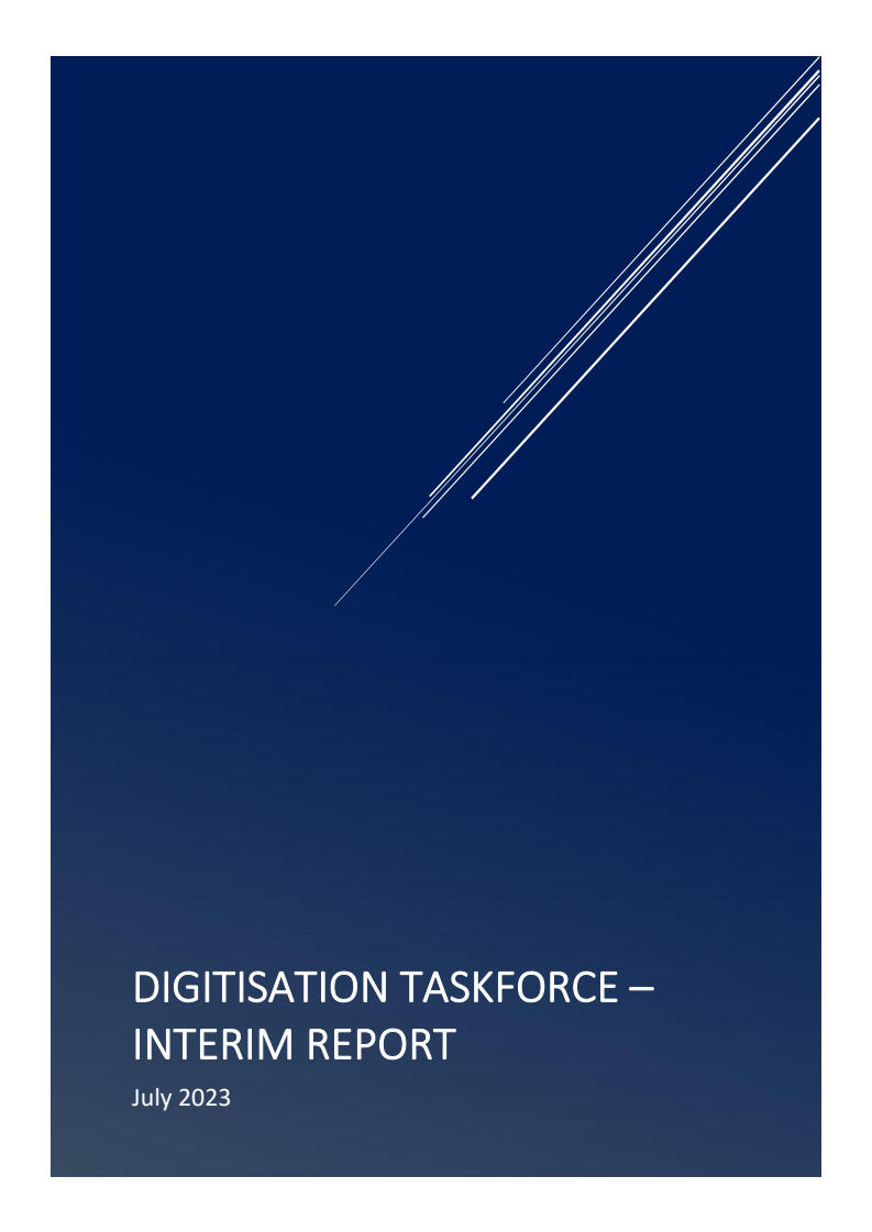 Digitisation Taskforce: Interim Report