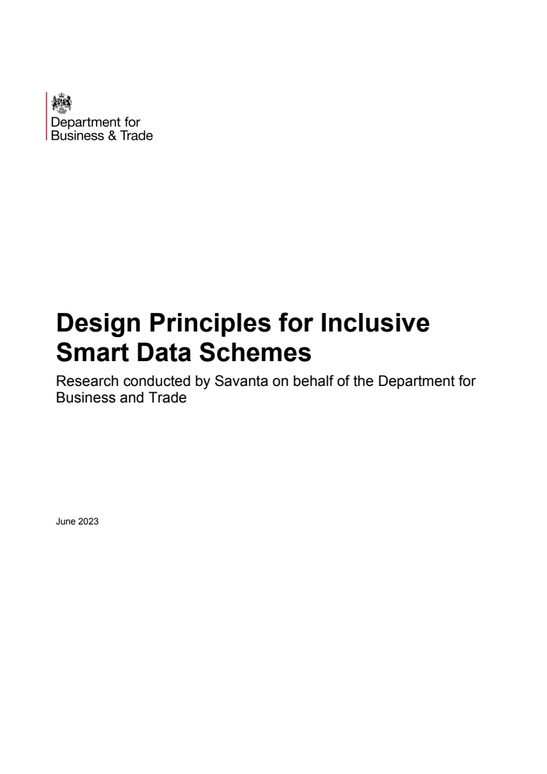 Design Principles for Inclusive Smart Data Schemes