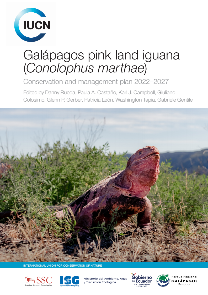 Galápagos pink land iguana (Conolophus marthae): Conservation and management plan 2022–2027