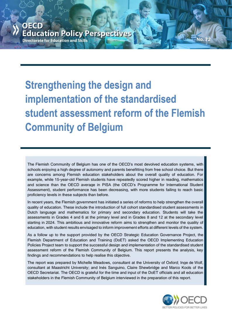 Strengthening the design and implementation of the standardised student assessment reform of the Flemish Community of Belgium