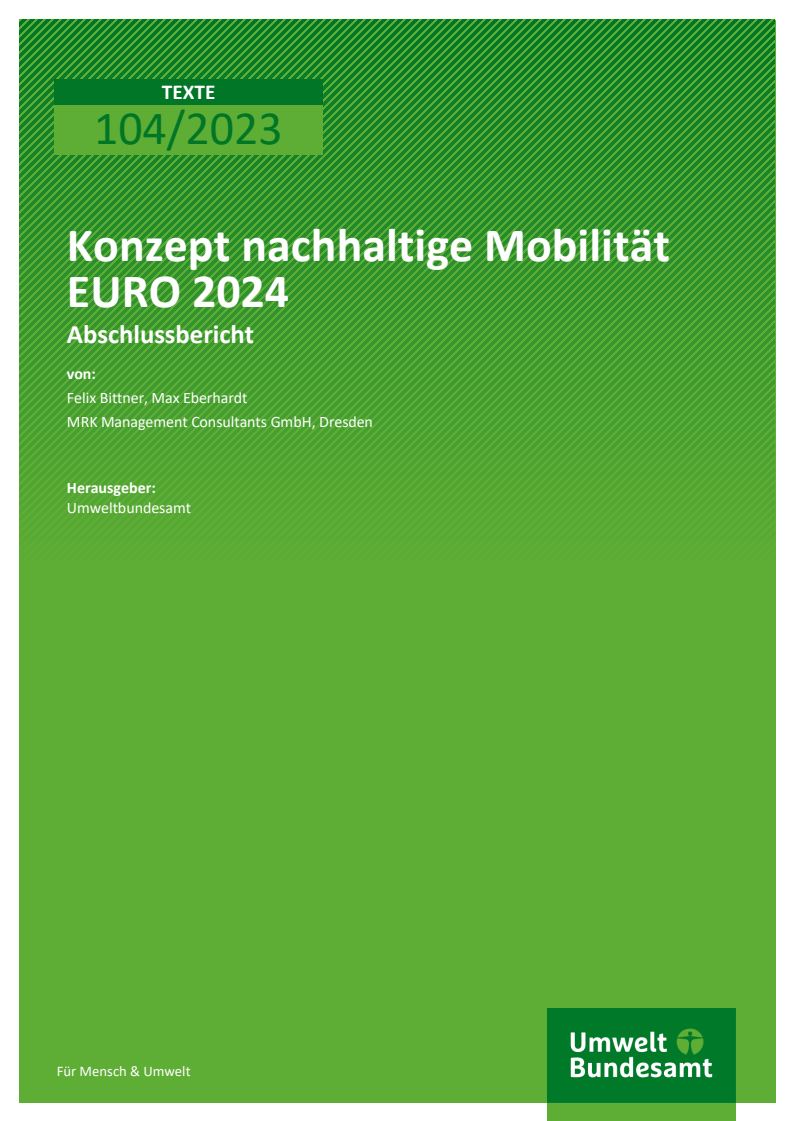 Konzept nachhaltige Mobilität EURO 2024: Abschlussbericht