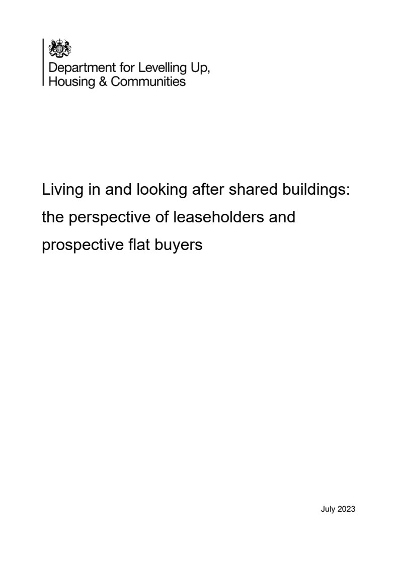 Living in and looking after shared buildings: the perspective of leaseholders and prospective flat buyers