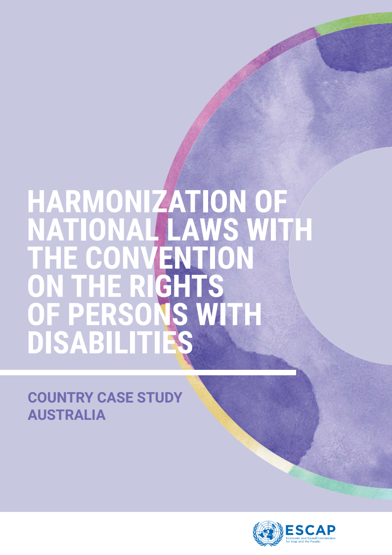 Harmonization of national laws with the convention on the rights of persons with disabilities: country case study Australia