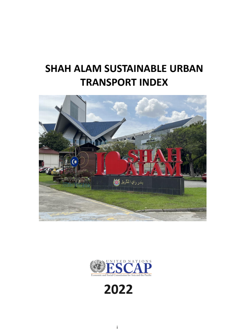 Shah Alam sustainable urban transport index