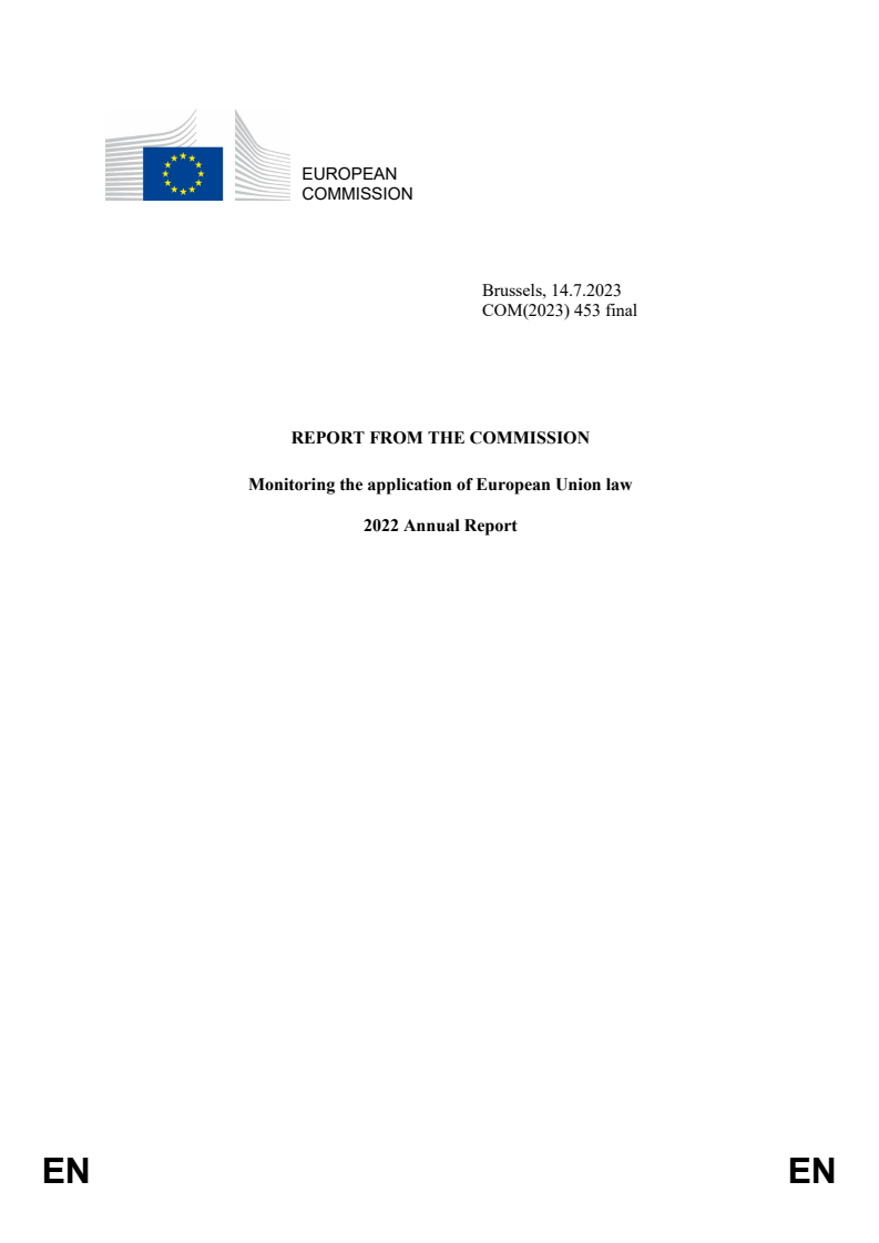 Monitoring the application of European Union law: 2022 Annual Report