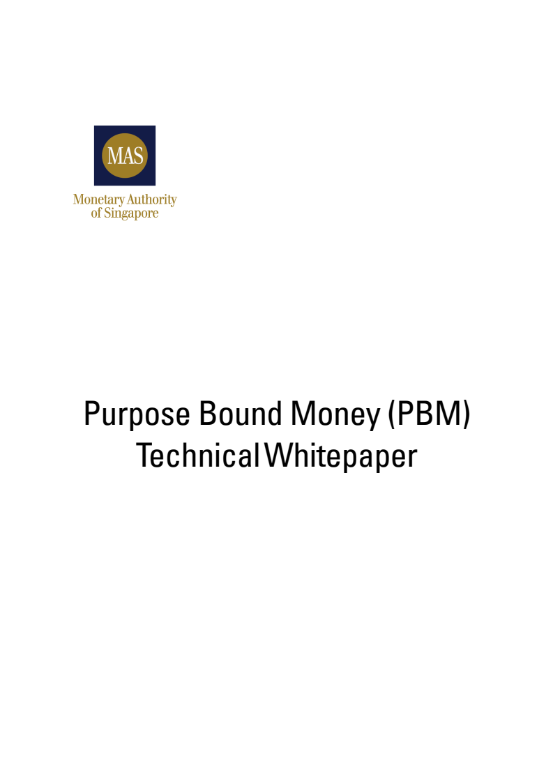 Purpose Bound Money (PBM) Technical Whitepaper