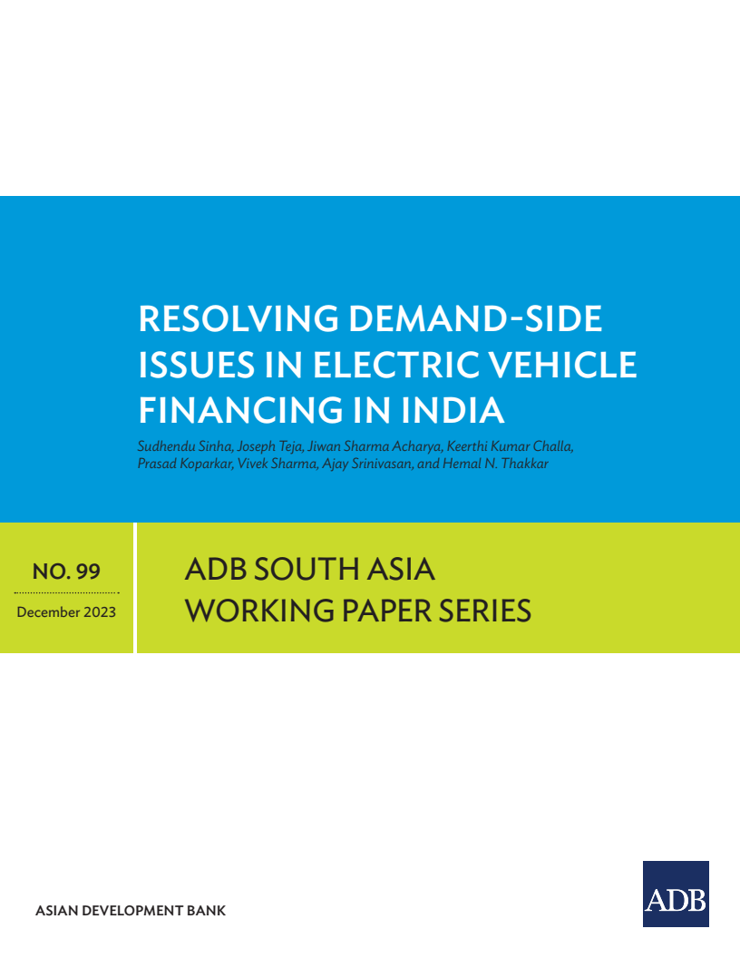 인도 전기차 금융의 수요 문제 해결 (Resolving Demand-Side Issues in Electric Vehicle Financing in India)