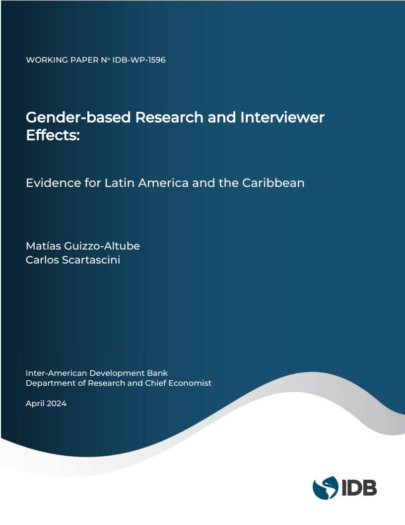 성별 기반 연구와 면접관 효과 : 라틴 ​​아메리카, 카리브해 지역 사례 (Gender-Based Research and Interviewer Effects: Evidence for Latin America and the Caribbean)