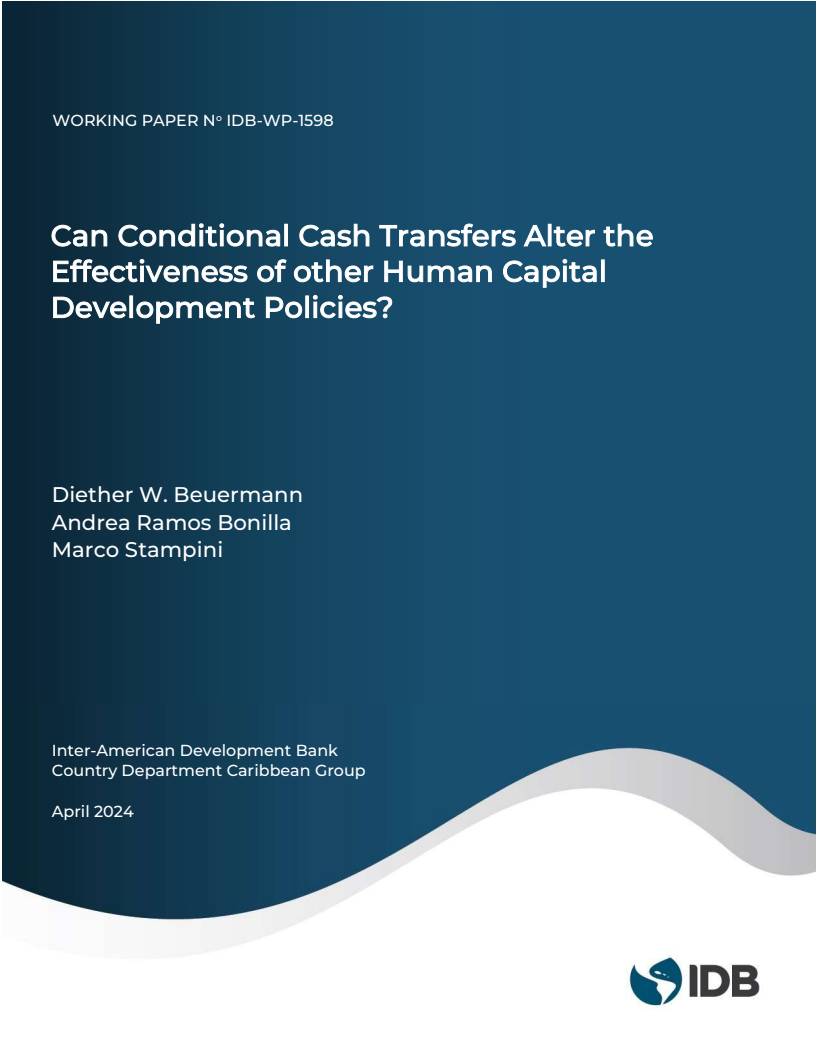 조건부 현금 이전이 다른 인적 자본 개발 정책의 효과에 미치는 영향 (Can Conditional Cash Transfers Alter the Effectiveness of Other Human Capital Development Policies?)