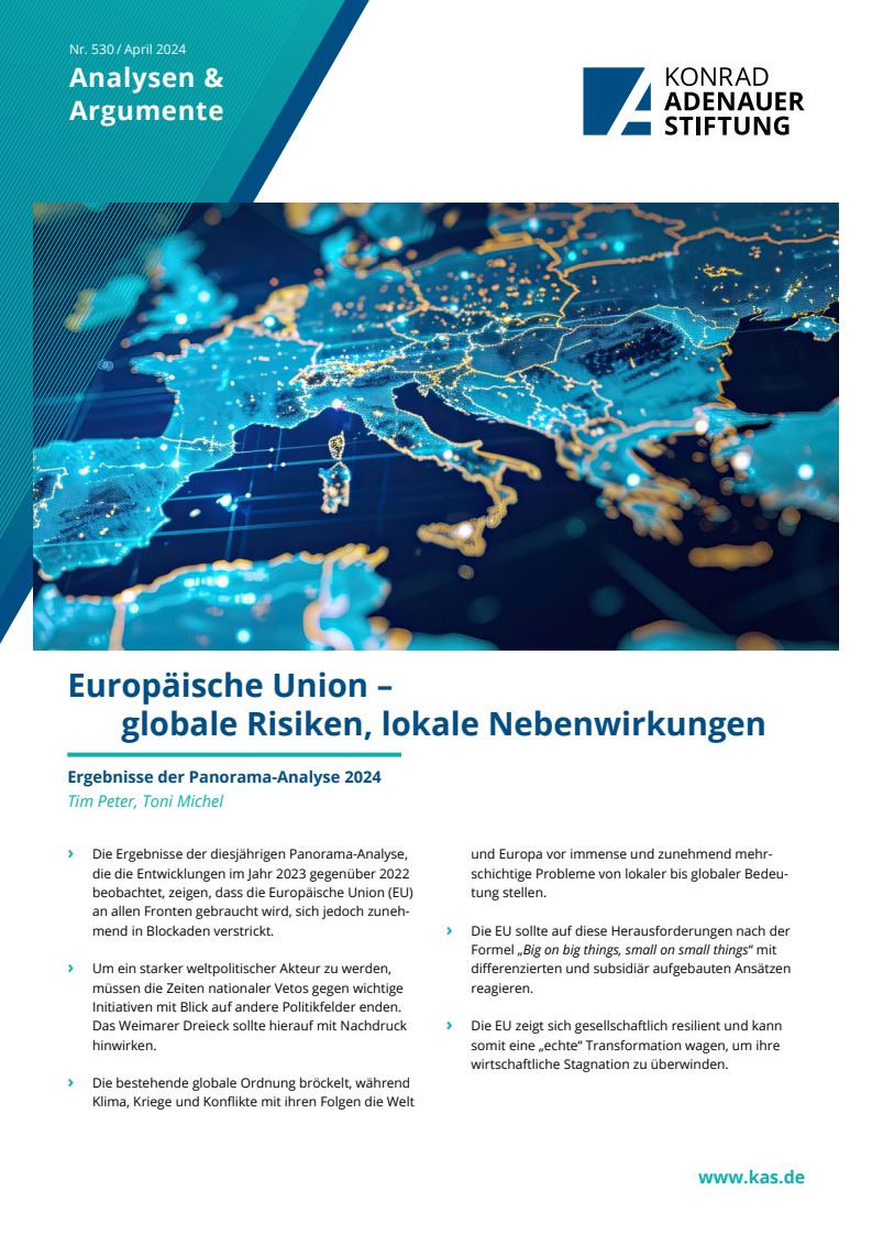 유럽연합 - 글로벌 위험, 지역적 부작용 (Europäische Union – globale Risiken, lokale Nebenwirkungen)
