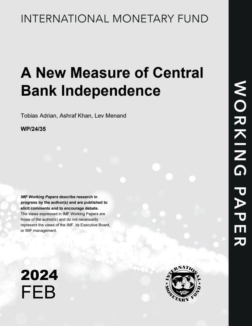 중앙은행의 독립성에 대한 새로운 척도 (A New Measure of Central Bank Independence)