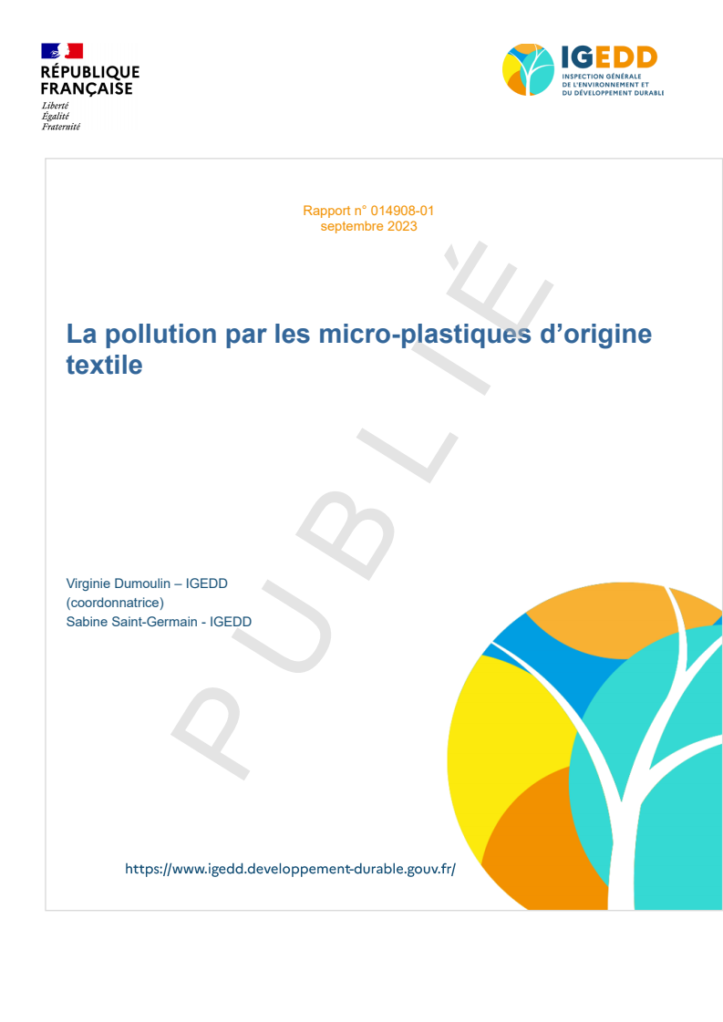 섬유 미세 플라스틱으로 인한 오염 (La pollution par les micro-plastiques d'origine textile)